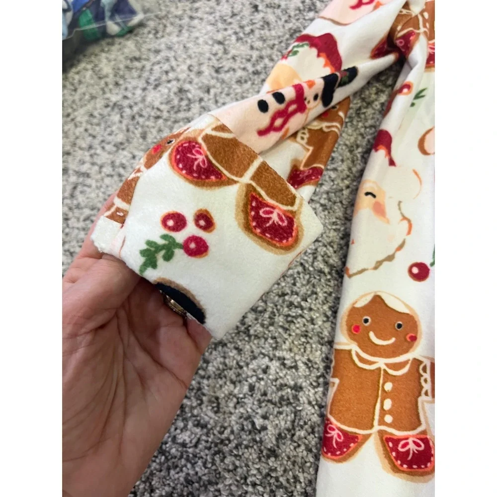 Sweet Honey Kids Pajamas 5Y Christmas Santa Gingerbread Snowman Footed Sleepwear